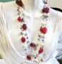 collana rubino, tanzanite e perle